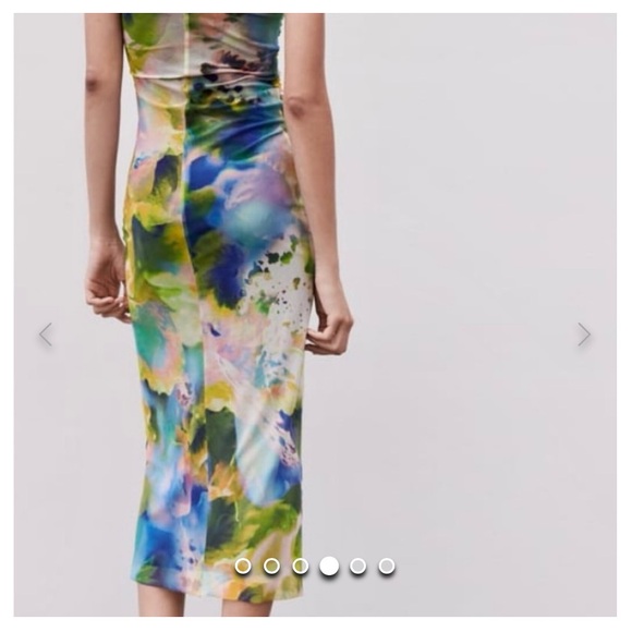 Zara Multicolor Strapless Dress - Picture 3 of 8